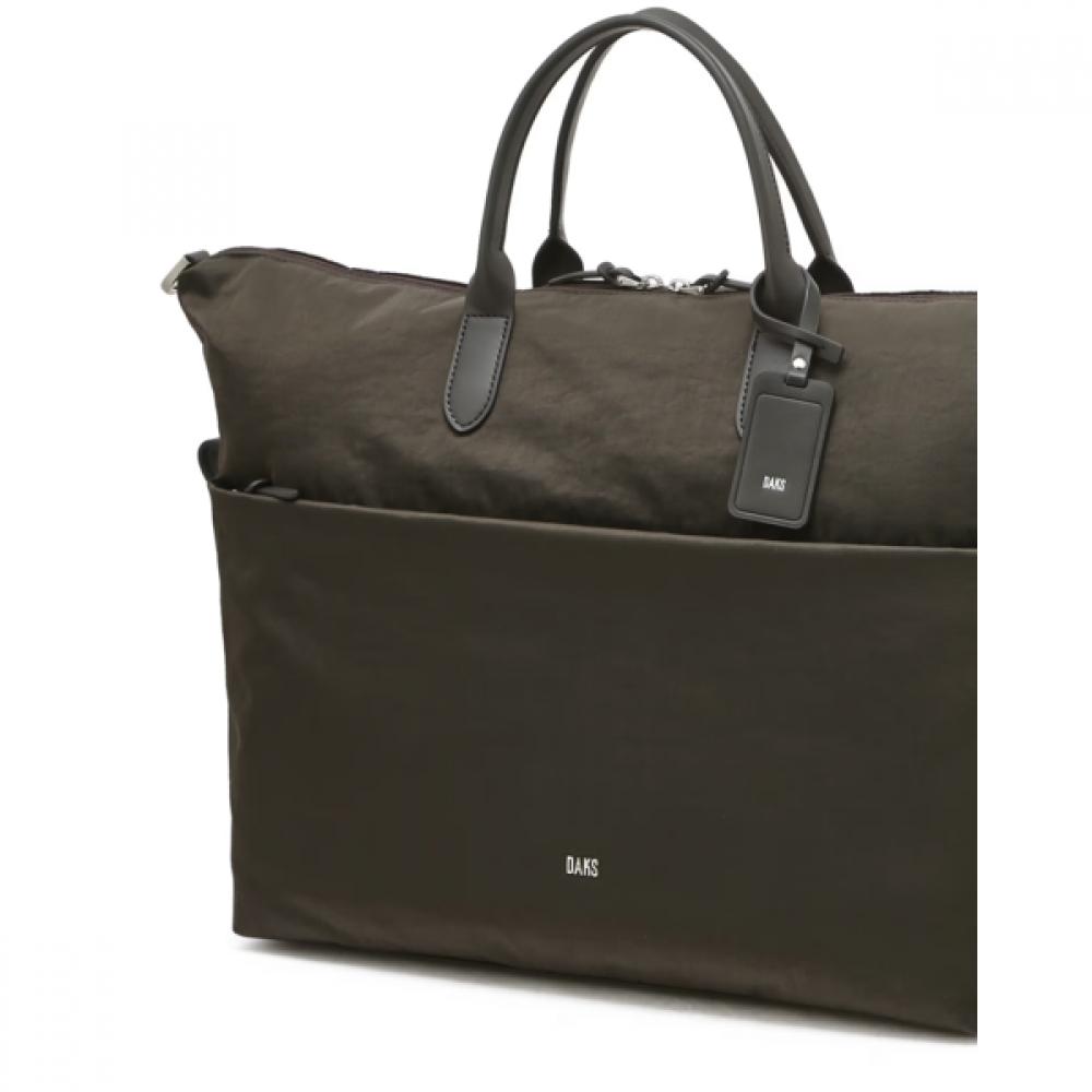 Daks Khaki Logo Decorated Nylon Tote Bag Dbba6f106k5