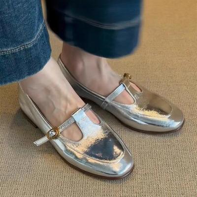 Женские балетки лоферы туфли повседневные кроссовки мелкие туфли Мэри Джейн 2025 лето новые сандалии для ходьбы кожаные zapatillas de mujer