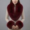 Detachable Collar Cuffs Set Soft Touch Neck Warmer Versatile Faux Fur Scarf Shawl  Evening Date