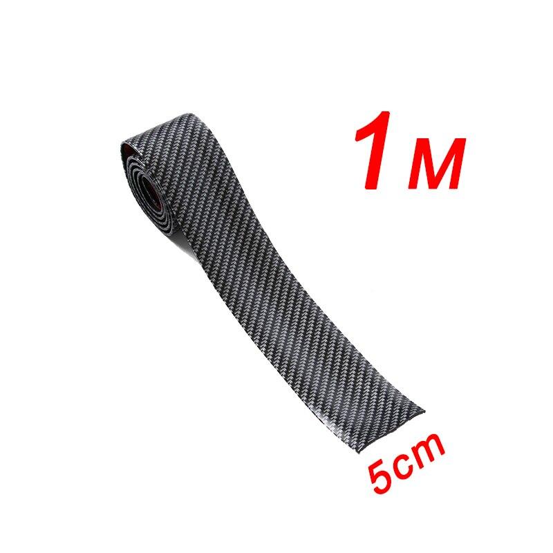 3cm 5cm 7cm 10cm Carbon Fiber Rubber Soft Bumper Strip DIY Door Sill Protector Edge Guard Car Stickers Car Styling