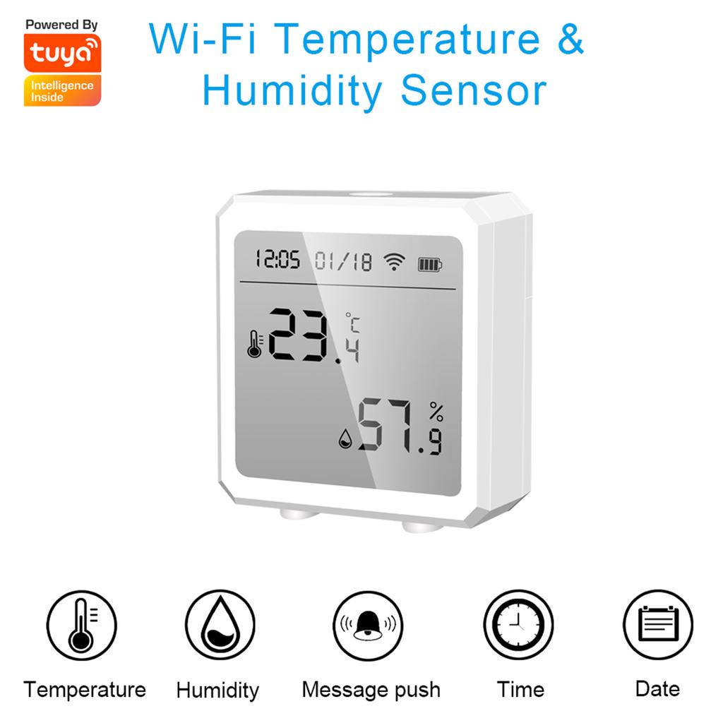 Tuya Smart WiFi Temperature Humidity Sensor Indoor Hygrometer Thermometer APP Remote Control with