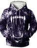 Винтажная мужская толстовка с капюшоном с 3D-принтом и клыками животных, осенняя толстовка с капюшоном с длинным рукавом и принтом животных, модная мужская верхняя одежда свободного покроя