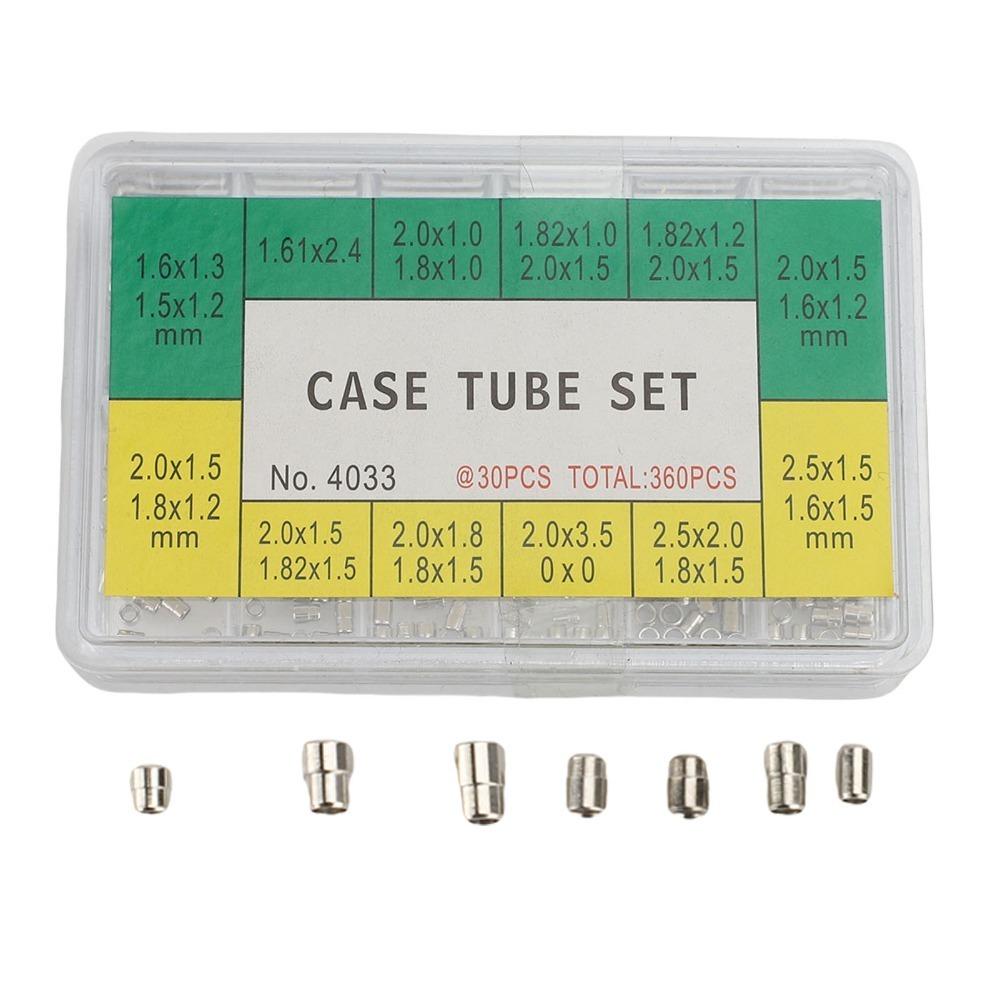 360 шт. Набор металлических трубок для корпуса часов Серебристый Цвет Запасные трубки для корпуса часов Запасные части для заводной головки часов Обслуживание часов