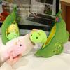 Caterpillar Simulation Pea Pod Plush Doll Fluffy Kidney Bean Plush Toy  Couple gift