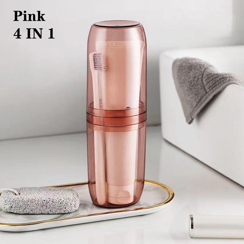 Коробка для хранения зубных щеток на 2/4 стакана, портативный стакан для полоскания рта, коробка для хранения зубной пасты, дорожные туалетные принадлежности, портативный стакан для зубной щетки