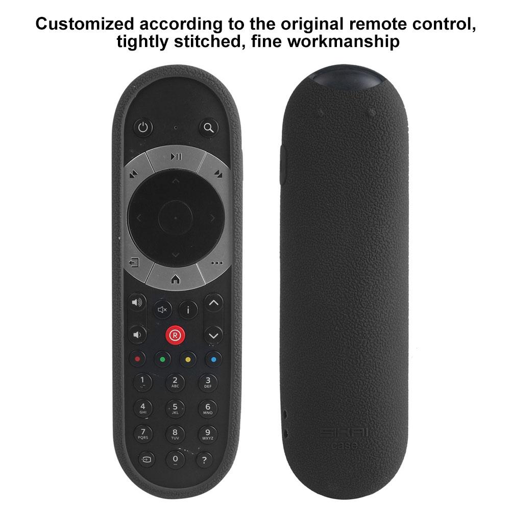 Remote Control Case TV Silicone Anti Slip Cover Skin for SKY Q TV Remote Controller(Black)