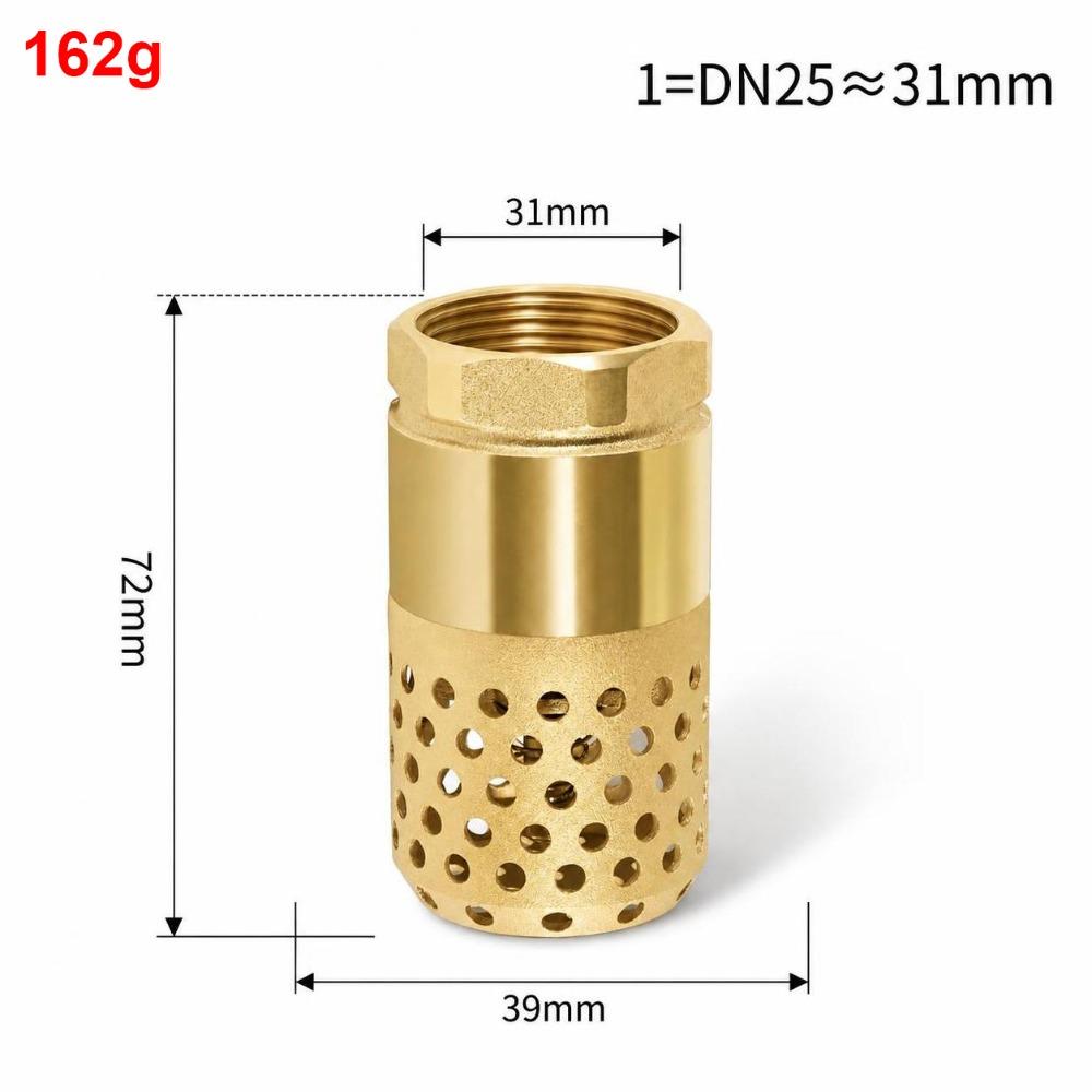 Brass Body Check Valve Hollow Perforated Water Strainer Foot Valve Water Suction System