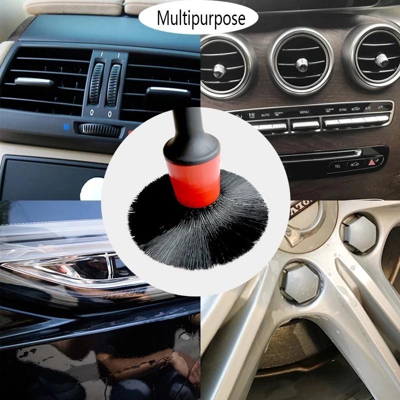 5pcs Car Wash Brush Soft Brush Detail Brush Automotive Interior Cleaning Tools Air Conditioner Air Outlet Cleaning Brush