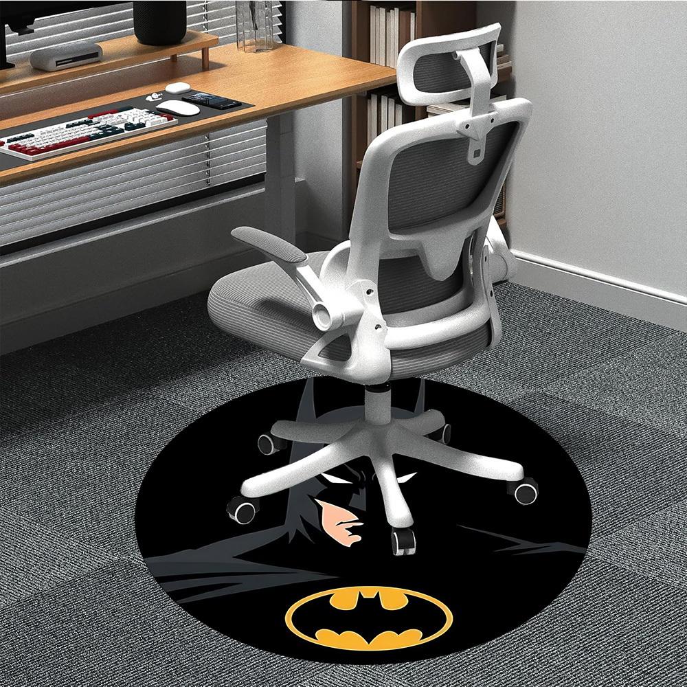 1pc Batman Logo Office Round Area Rug, Under Office Chairs Bedroom Living Room Home Decor, Room Deco, Available in Various Sizes095