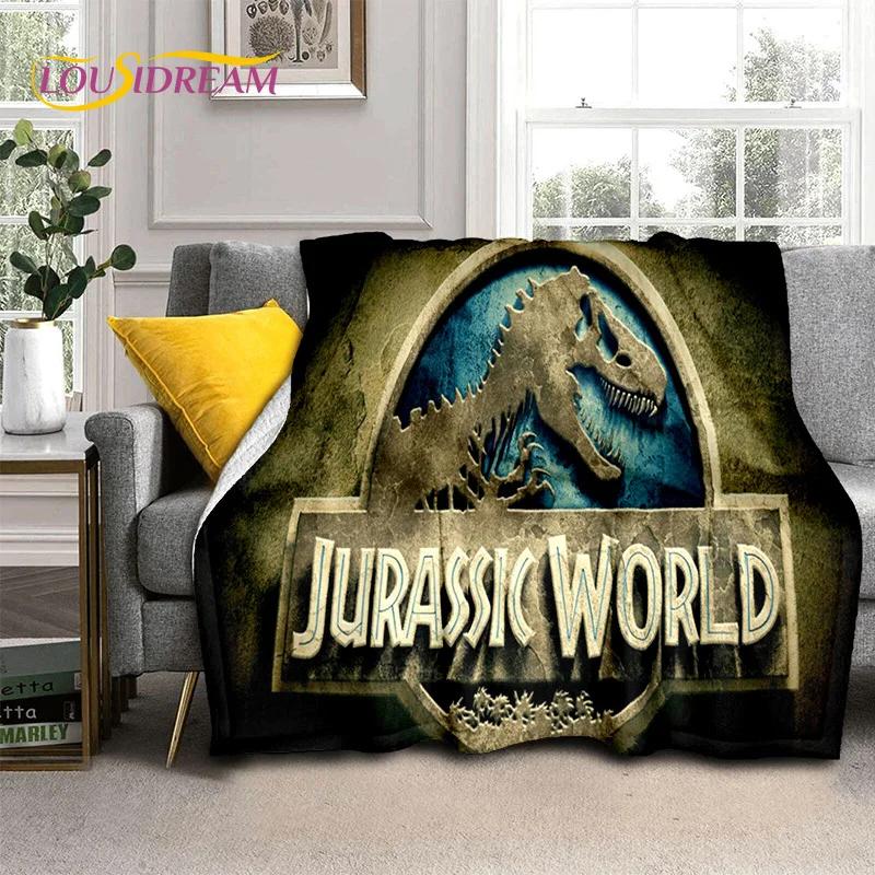 3D Мультяшное Одеяло из Мягкой Фланели с Динозаврами Парка Юрского периода для Кроватей, Спальни, Дивана, Пикника, Плед для Отдыха на Открытом Воздухе, Подарок