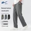 Warrior Men's Summer Loose Fit Diamond Plaid Casual Pants