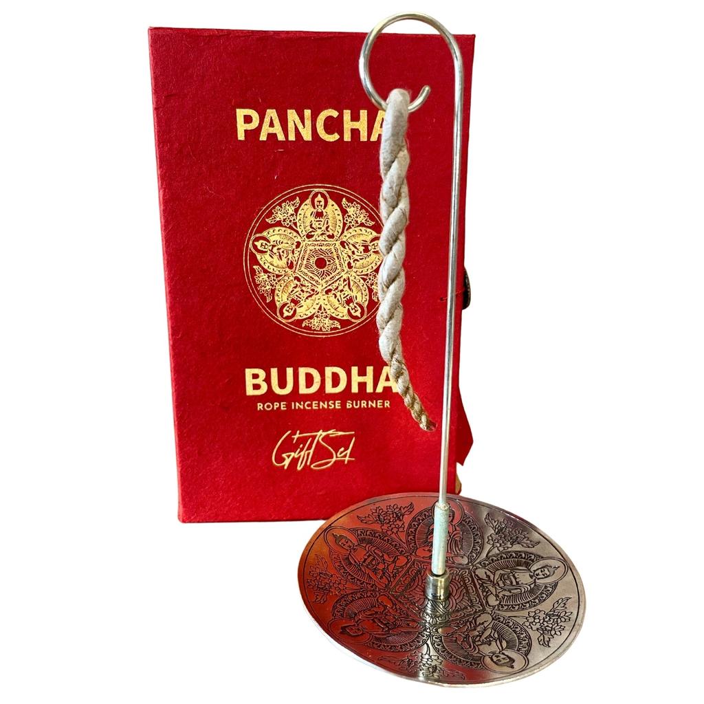 Rope Incense Set Silver-Plated Pancha Buddha 10 Ropes