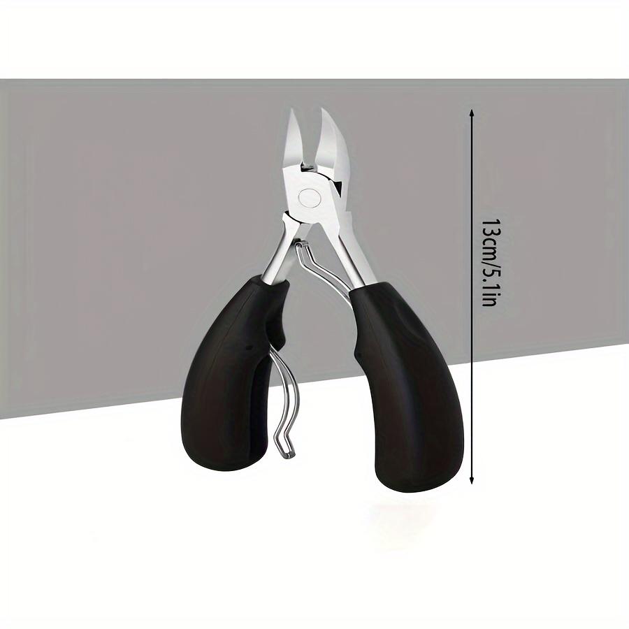 Профессиональные прецизионные кусачки для ногтей для толстых и вросших ногтей на ногах, из нержавеющей стали, с удалителем омертвевшей кожи, эргономичный дизайн