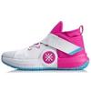 Li Ning All City 7 Липучки Высокие Баскетбольные Кроссовки Мужские Бело-Розовые ABAP105-6