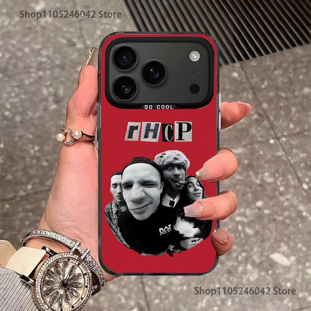 Красный перец RHCP Чехол для телефона для iPhone 17,16,15,14,13,12,11,Pro,XS,Max,Plus,Mini,SE4,E Черный Матовый Ударопрочный Чехол