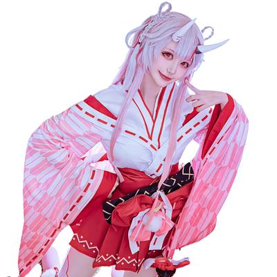 [Молочное время] Hololive Хякки Аямэ Косплей Vtuber Хэллоуин Новый костюм Дева святилища (M)