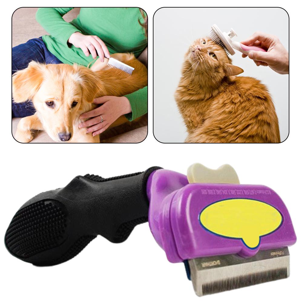 Deshedding Brush Removes Loose Hair and Tangles Self Cleaning Slicker Brush Deshedding Tool for Long Short Haired Dogs Cats