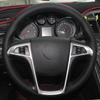 Подходит для Chevrolet Equinox 2010-2016, чехол на руль автомобиля, сшитый вручную чехол на руль, черный кожаный чехол на руль