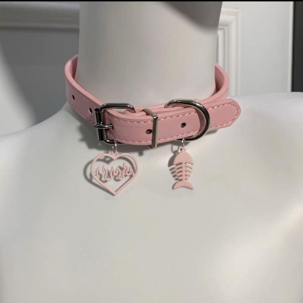 Y2K Готический Многослойный Ретро Коричневый Искусственная Кожа Заклепка Подвеска Ожерелье Женский Нежный Чокер Звезда Черное Сердце Панк Ювелирные Изделия