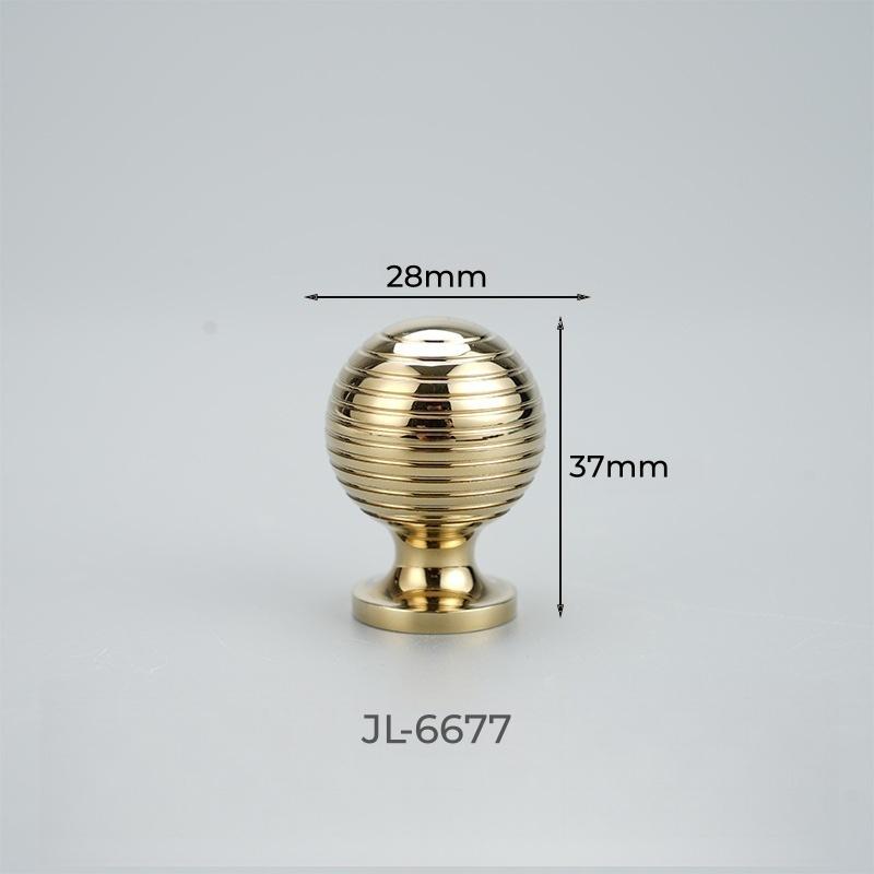Solid Brass Spherical Cabinet Knob Single Hole Pull Handle for Modern Cabinets Drawers Wardrobes Home or Hotel Use