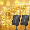 New Outdoor Solar Lamp String Lights Timing 200/300 LEDs Fairy Holiday Christmas Party Garland Solar Garden Waterproof