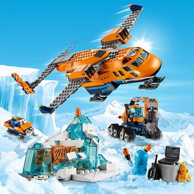 Совместимые наборы Городская серия Строительные блоки Арктический самолет снабжения Гусеничный ледокол Машина Детские игрушки Подарок