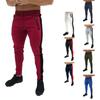Спортивные мужские осенние брюки-карандаш для джоггинга с цветными блоками, карманами на кулиске и зауженным кроем
