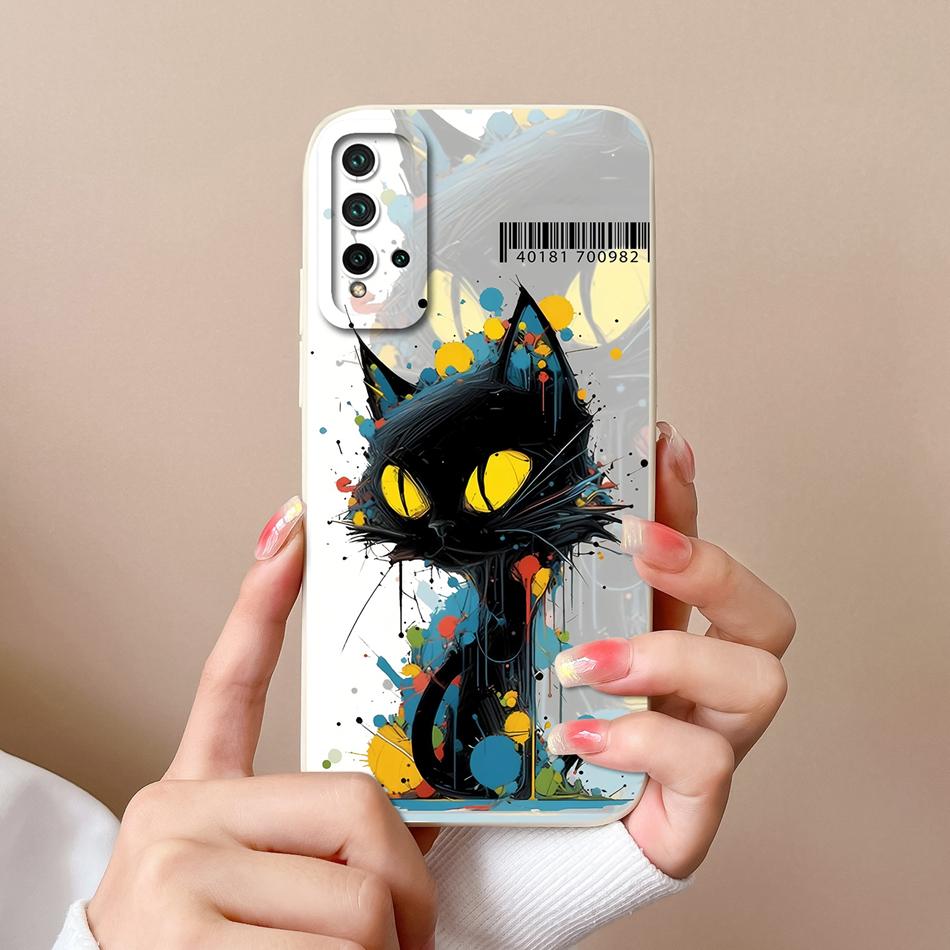 Case For Huawei Nova 5T Cover For Huawei Nova 6 Nova 7 Cartoon Bumper For Nova 5 T Nova6 Nova7 Soft Liquid Silicone Phone Cases