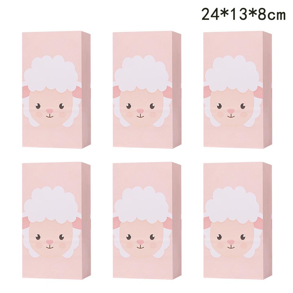 1Set Farm Animal Candy Bags Carton Cow/Pig/Sheep Cake Wrappers for Kids DIY Farm Animals Themed Happy Birthday Party Decorations