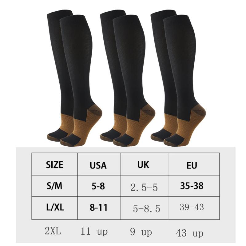 1 пара компрессионных носков Alpha Sole Alphasole Compress Socks с градуированной поддержкой для бега