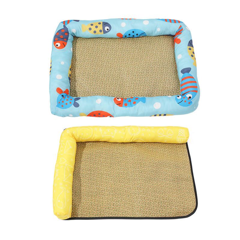 Summer Mat Nest Pet Mat Mat Cool Breathable Bed Mat Sleeping Cooling Mat Hemming Polyester Cotton Mat