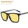 aoron Men's and Women's Polarized Sunglasses Aluminum Magnesium Glasses Legs Sunglasses Box Driving Sunglasses Night Vision