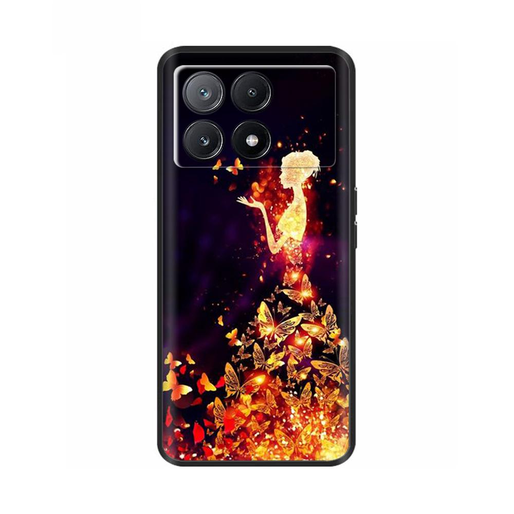 Phone Case For Poco X6 Pro Coque Cover For Poco X6 Neo Pocox6 Pro 5G Soft Black Silicone Bumper Shockproof Case Protection Shell