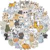 60 Cartoon Cat Graffiti Stickers for Suitcases, Guitars, Notebooks. Waterproof DIY Popular Stickers - No Infringement.