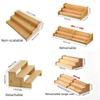 Expandable Kitchen Cabinet Organizer Bamboo Seasoning Organizer Spice Rack Organizer  Kitchen