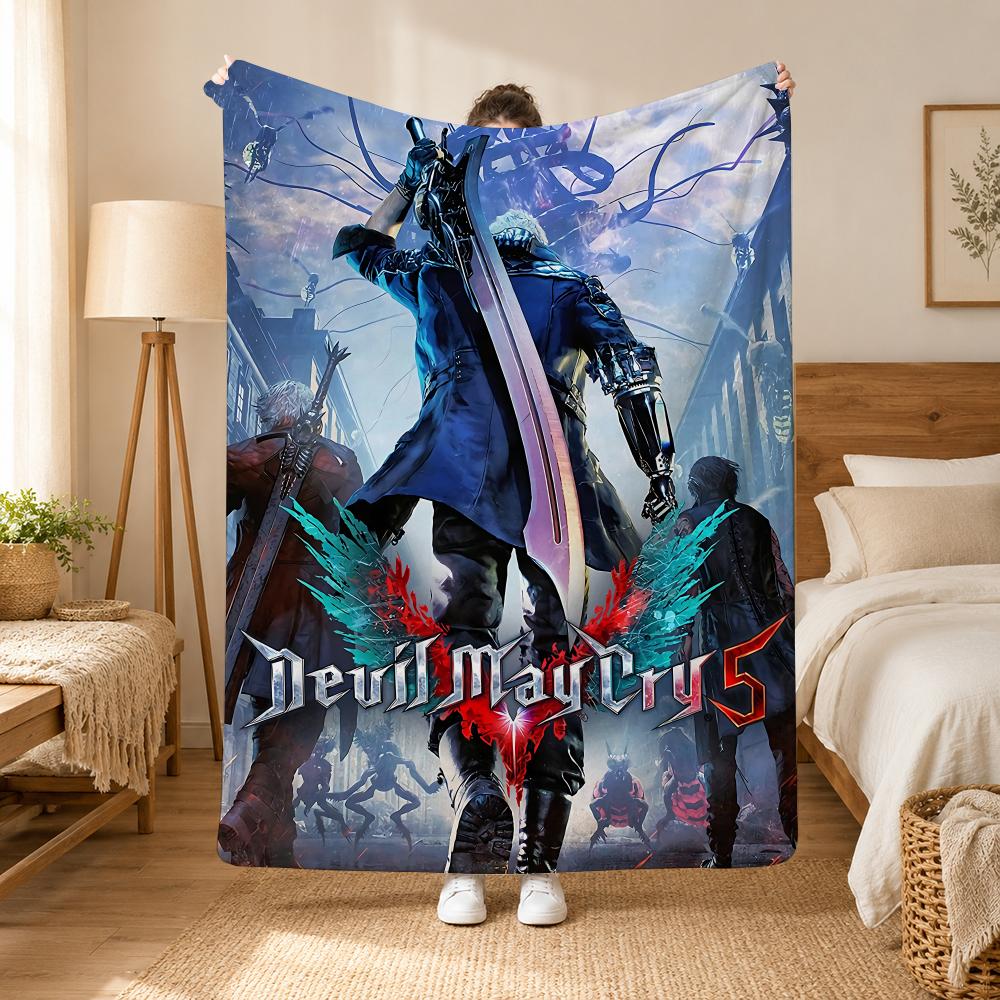 Devil May Cry Game Throw 240g flannel blanket, suitable for sofas, beds, offices, exquisite gift blankets