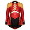 4Pcs Kids Girls Ringmaster Circus Magician Drummer Cosplay Costume Sequins Bodysuit with Hat Gloves Wand Set Halloween Circus Costume