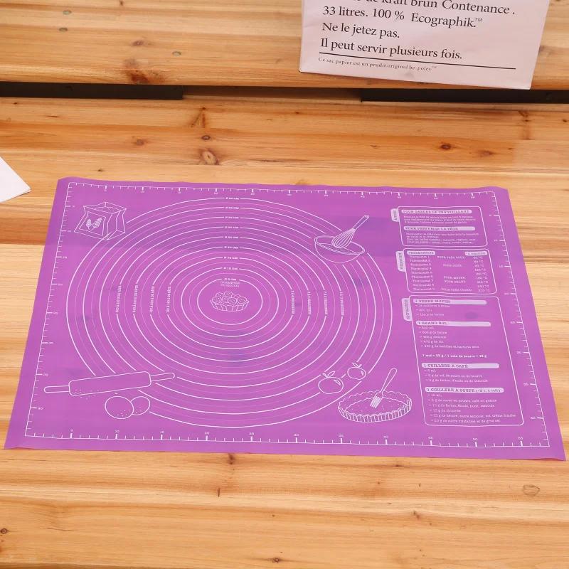 Силиконовый коврик для раскатывания теста, большой антипригарный силиконовый коврик, противень для выпечки, держатель для пиццы, печенья, брауни, кондитерские инструменты