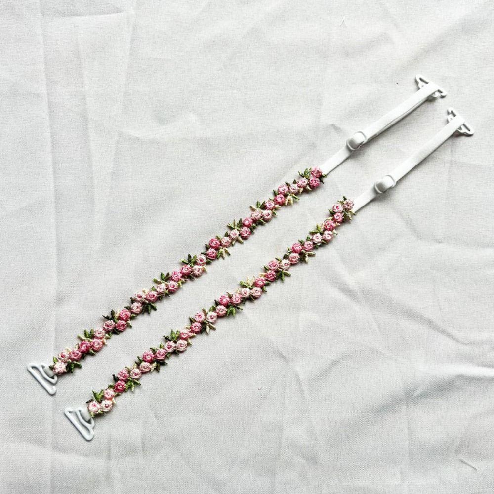 Lace Floral Bra Straps Polyester Bra Straps Replacement New Floral Shoulder Belts