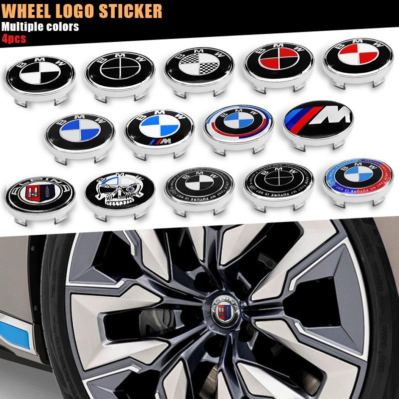 4pc 56mm 60mm Wheel Center Cap Logo Hub Cover Badge Auto Decal For BMW X1 X2 X3 X4 X5 X6 F30 F34 E90 G20 F20 F21 F22 F07 F10 F11 LY0