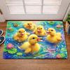 1pc Cute Duck Lotus Butterfly Non-Slip Mat, Washable Door Mat For Indoor And Outdoor Use, Suitable For Bathrooms, Kitchens, Bedrooms, Living Rooms, Ba