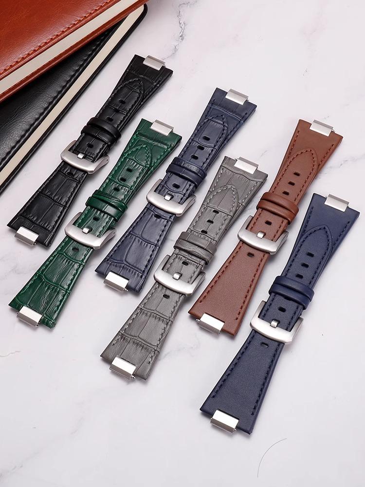 Кожаный ремешок для часов с выпуклым концом для серии Tissot 1853 PRX Ремешок Браслет Наручный ремешок Цепочка для часов 26x12 мм