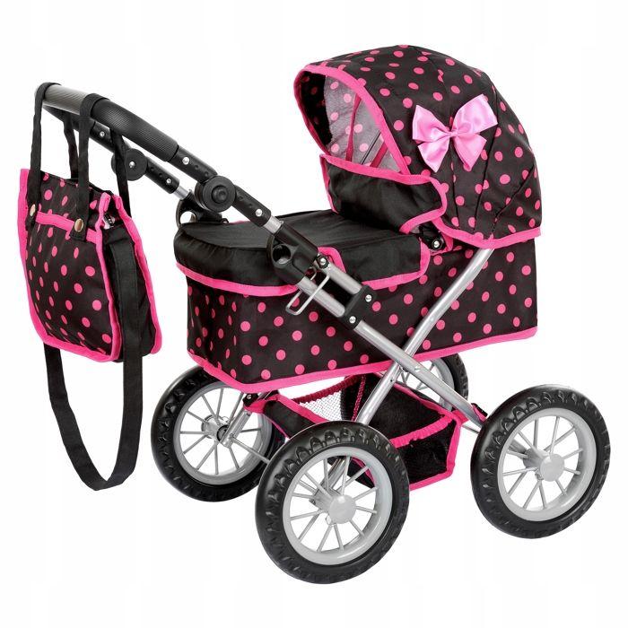 Poussette Landau Pour Poupée, Pliable, Poignée Réglable, Sac Inclus – Roues Gomme, Gondole 41 Cm (KP0261G)