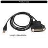 USB to DB25 25Pin Serial Printer Cable RS232 Cord for Data Transfer Supports Multiple Operating Systems 180cm Length