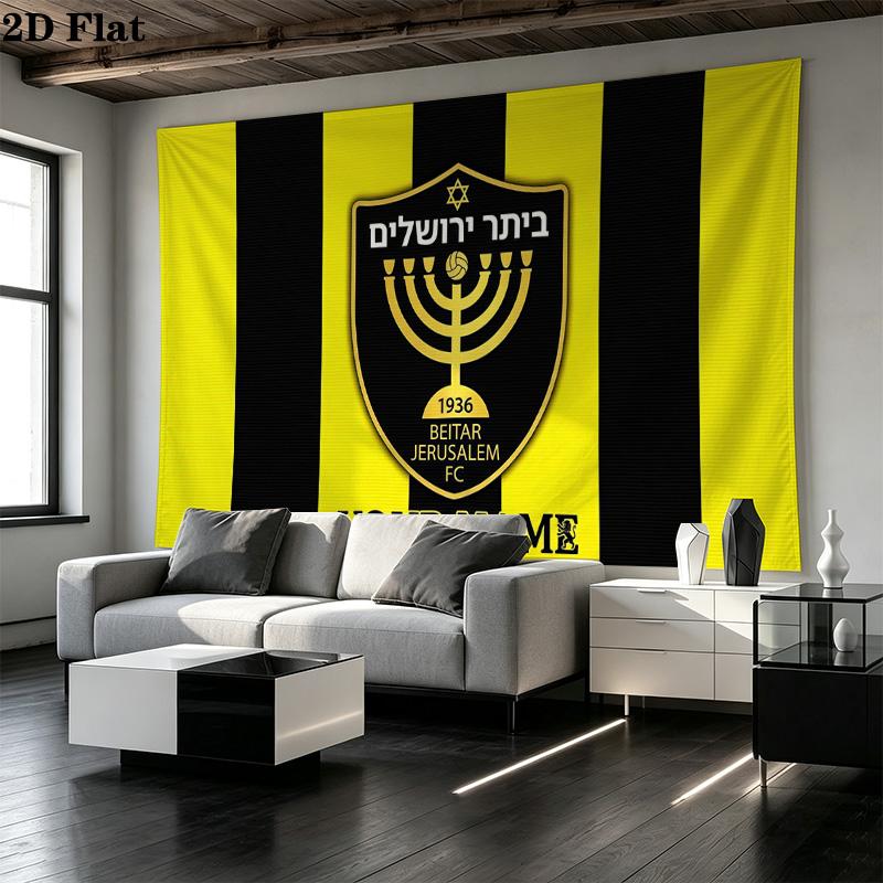 Custom Name Beitar Jerusalem FC Printed Tapestry – Wall Hanging for Bedrooms, Dorms, and Home Decor