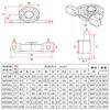 4/10Pcs Block Bearing KP08 KP000 KP001 KP002 KP003 KP004 Pillow Block Bearing Bore Ball Bearing Pillow Block Mounted Support