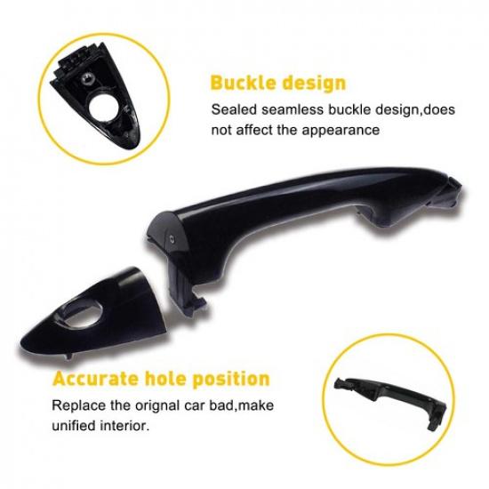 Exterior Door Handle For 2012-2016 Hyundai Accent Front Driver Primed Plastic