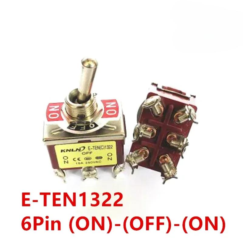 E-TEN1021 1121 1122 1221 1321 1322 Серебряный контактный тумблер мгновенного действия 15A 250V (ON)/Выключенный/(ON) 2/3/4/6-контактный 2/3 позиция