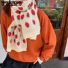 Knitted Jacquard Winter Long Warm Scarves Women's Thickened Windproof Cold-proof Versatile Casual Scarves