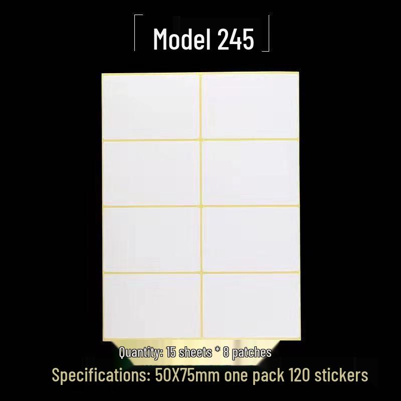 A5 Self-Adhesive Blank Label Stickers for Printing and Handwriting - White Name and Number Stickers